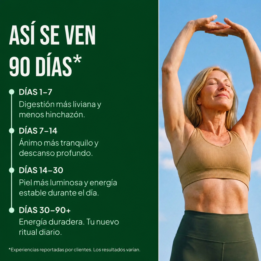 Progreso sugerido durante 90 días con Amla Bloomio